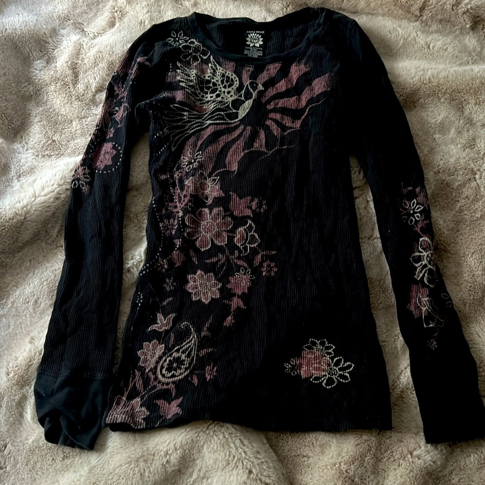 Lucky Brand waffle long sleeve tee